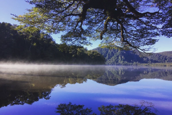 Excursión al Lago Paraíso con paisaje reflejado en el agua